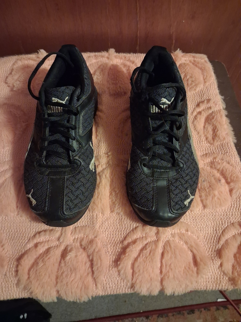Puma Kids' Black Athletic Sneakers - Comfortable Lace-Up Shoes